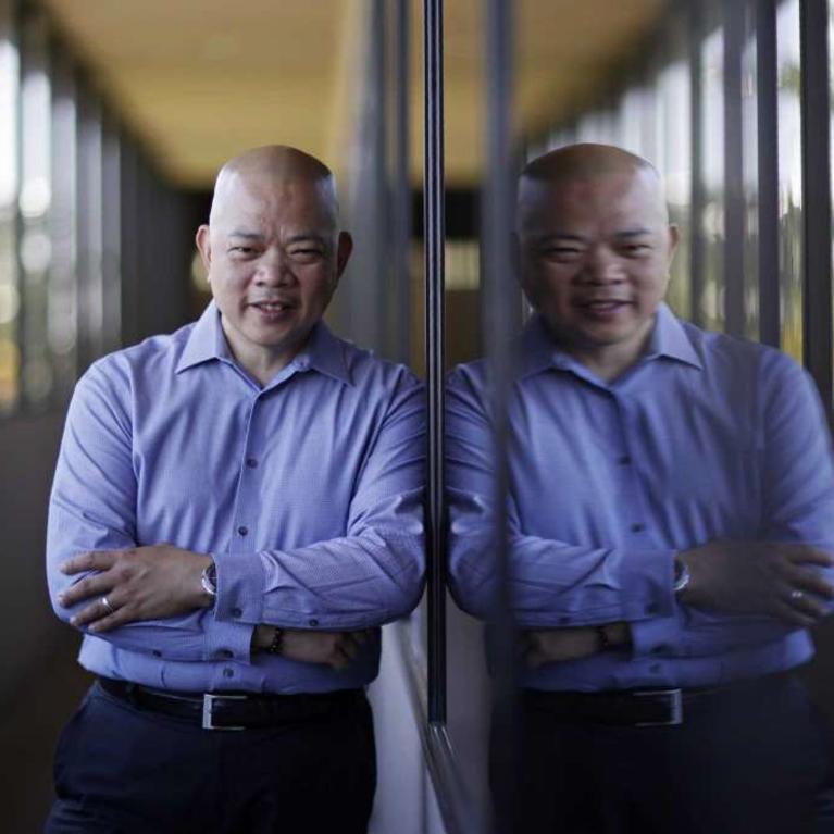 Sonny Vinuya poses for a portrait Tuesday, July 7, 2020, in Las Vegas. Vinuya, a Filipino-American businessman in Las Vegas, hasn't decided if he'll vote again for Donald Trump in the battleground state of Nevada