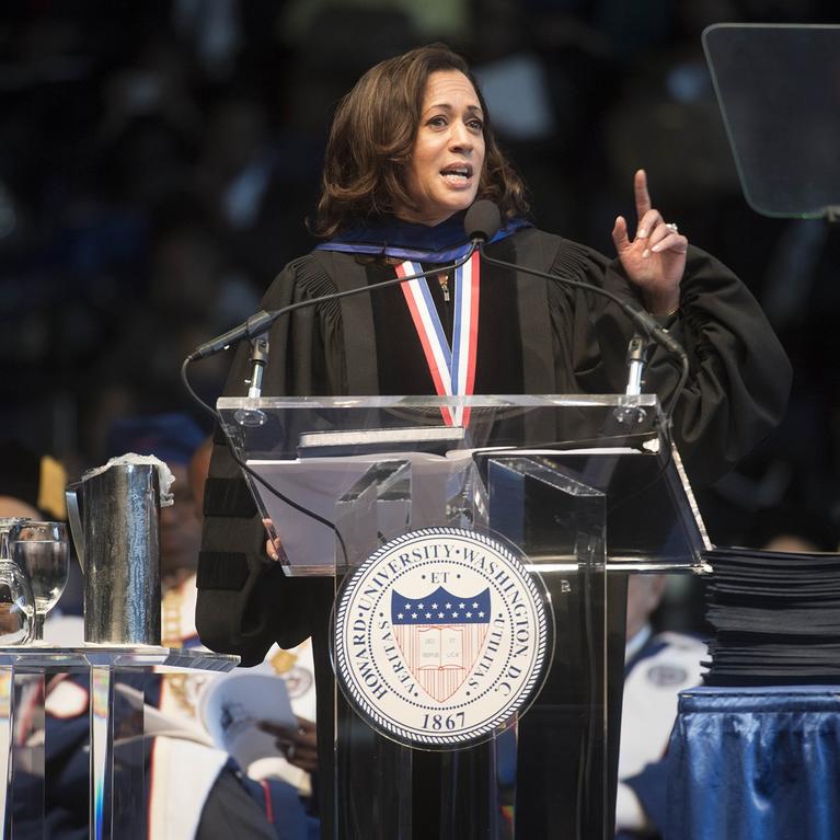 Kamala Harris speaking at Howard University