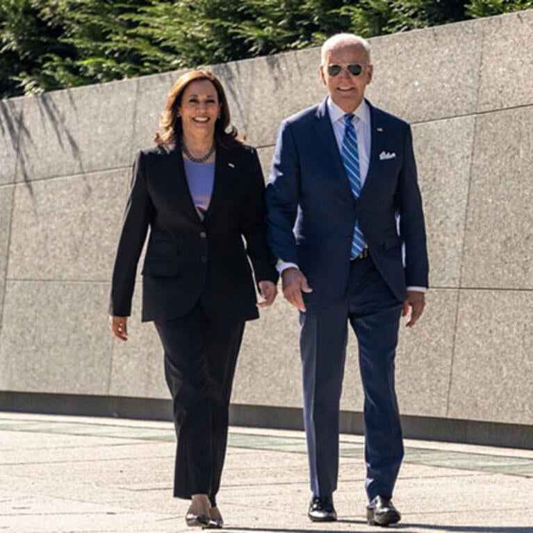 US President Joe Biden(right) and Vice President Kamala Harris (left) (Image credit:Twitter/@KamalaHarris)