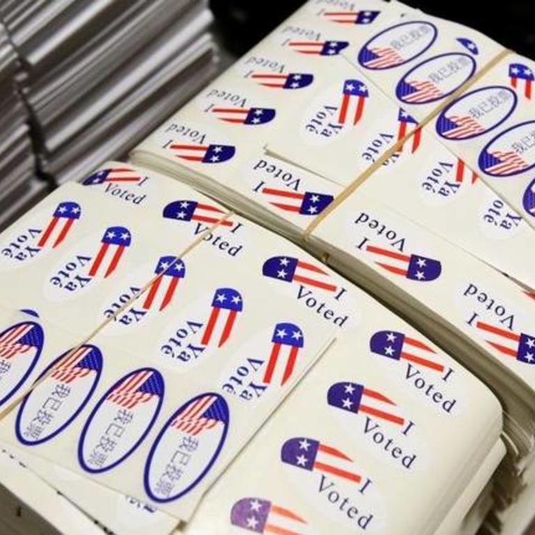 Image of Voter Stickers for an American Election