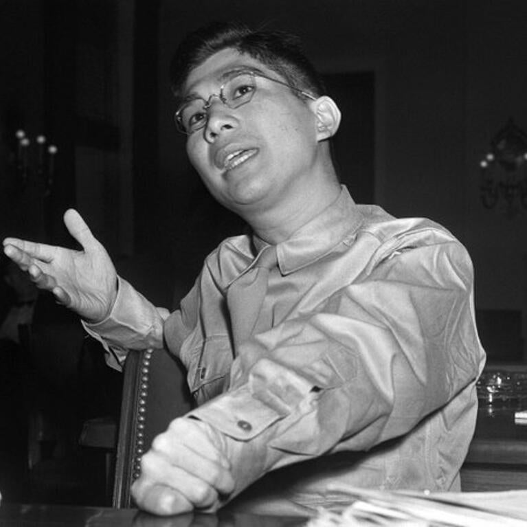 Mike Masaoka speaking at a Dies Subcommittee hearing on July 6, 1943.