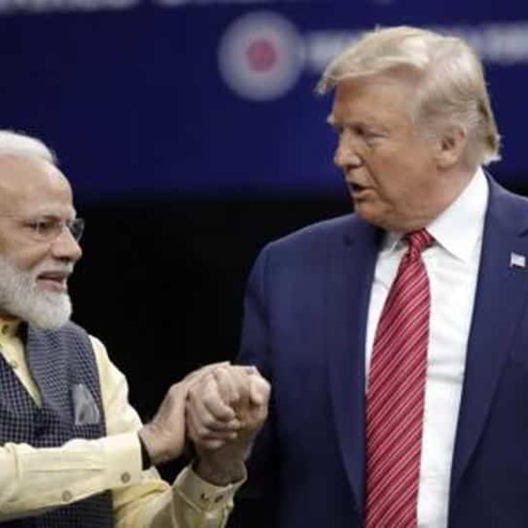 Trump and Modi at a Rally in India