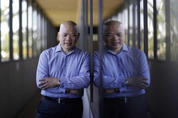 Sonny Vinuya poses for a portrait Tuesday, July 7, 2020, in Las Vegas. Vinuya, a Filipino-American businessman in Las Vegas, hasn't decided if he'll vote again for Donald Trump in the battleground state of Nevada