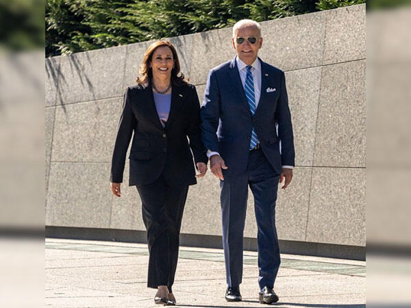 US President Joe Biden(right) and Vice President Kamala Harris (left) (Image credit:Twitter/@KamalaHarris)