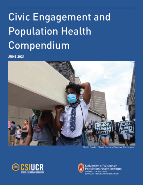 Report cover for Civic Engagement and Population Health Compendium