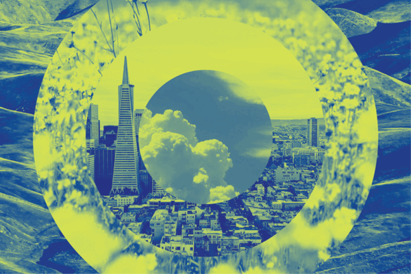 A “deliberative poll” led by the California 100 initiative finds that state voters share bipartisan support for innovative solutions to challenges in areas such as education, mental health, government efficiency and environmental protection. (Graphic by Neil Freese, from photography by Tim Mossholder, Eric Muhr and Hardik Pandya / Unsplash)