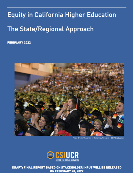 Equity in CA Higher Education-Report cover