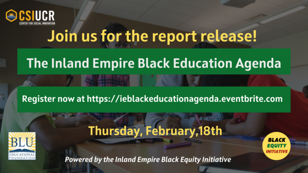 Flyer for Black Education Agenda: Report Release