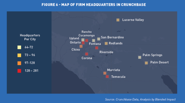 Figure 6-Map of Firm Headquarters in Crunchbase