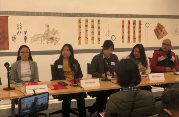 Image of 5 Panelists during an event for AAPI community