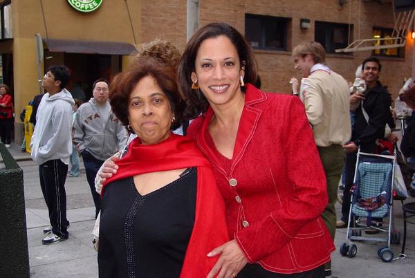 Kamala D. Harris is pictured with her mother, Shyamala, at a Chinese New Year parade in 2007. (Kamala D. Harris campaign/AP)