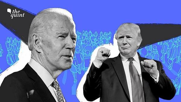 Image of Trump and Biden via The Quint