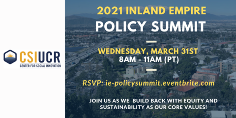 2021 IE Policy Summit Flyer