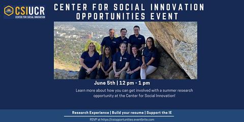 Center for Social Innovation Opportunities Event