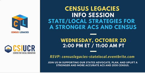 Census Legacies - State/Local Strategies for a Stronger ACS and Census